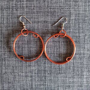 Vintage metal earrings for pierced ears